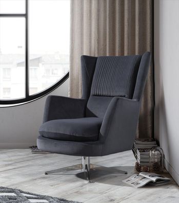 Sessel Einsitzer Luxus 1 Sitzer Polster Sitz Designer Textil Modern