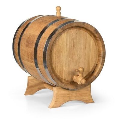 Eichenholzfass 15L mit Holzhahn für die Reifung und Lagerung von Getränke Wein Whisky