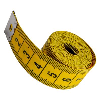 Schneidermaßband 150cm flexibles Maßband Schneider Textil Bandmaß 1,5m gelb
