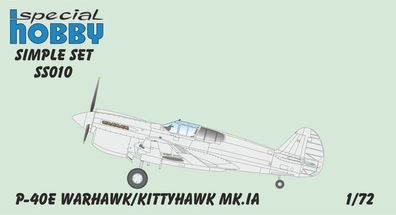 Special Hobby 1:72 100-SS010 P-40E/ Kittyhawk MK. IA Simple Set