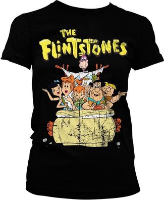 The Flintstones Girly Tee Damen T-Shirt Black
