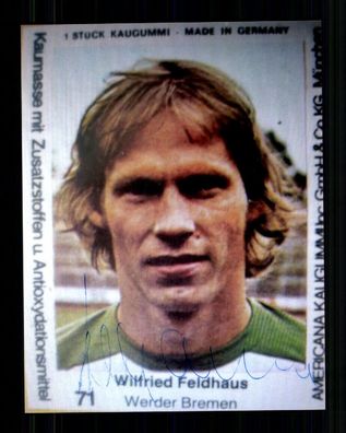 Wilfried Feldhaus Werder Bremen Foto Original Signiert + A 231840