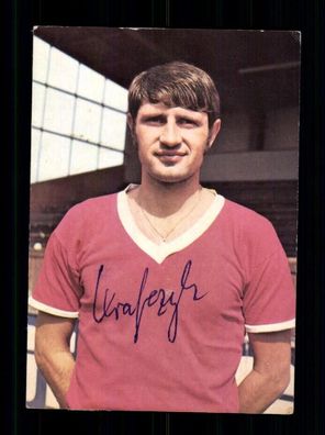 Dieter Krafczyk 1 FC Kaiserslautern Bergmann Sammelbild 1969-70 Sign+ A 232103