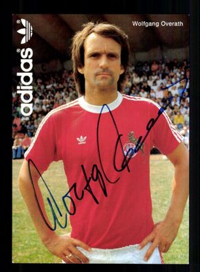 Wolfgang Overrath Adidas Autogrammkarte 1 FC Köln 70er Jahre Orig Sign + A 232217