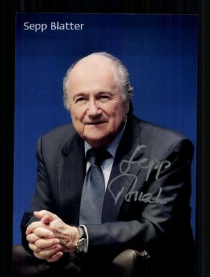 Sepp Blatter FIFA Präsident Foto Original Signiert + A 2314780