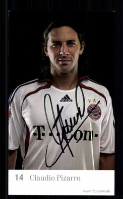 Claudio Pizzaro Autogrammkarte Bayern München 2006-07 Original Signiert