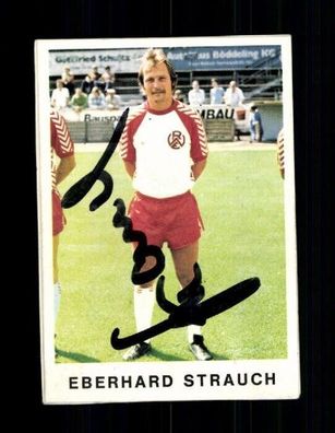 Eberhard Strauch Rot Weiss Essen Bergmann Sammelbild 1975-76 Orig Sign+ A 232158