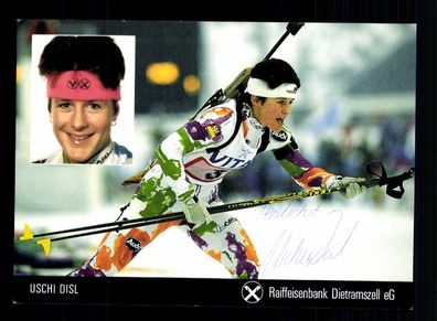 Uschi Disl Autogrammkarte Original Signiert Biathlon + A 232209