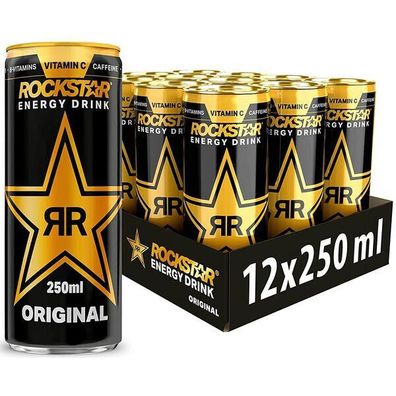 Rockstar Energy Drink Original No Sugar 12x0,25 L Dose Einweg-Pfand