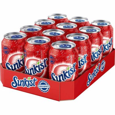 Sunkist Pomegranate 330 ml Dose, 12er Pack (12x0.33 L) EINWEG PFAND