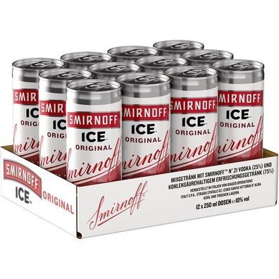 Smirnoff Ice 10% vol. 0,25 L Dose, 12er Pack (12x0,25 L) Einweg Pfand