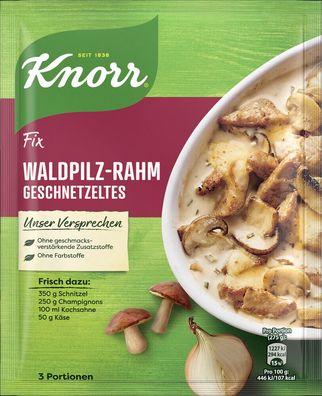 Knorr Fix Waldpilz-Rahm Geschnetzeltes 40 g Beutel