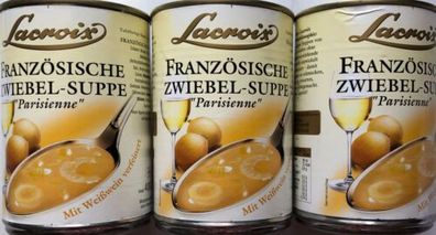 Lacroix Französische Zwiebel-Suppe mit Weißwein verfeinert 3 x 400 ml