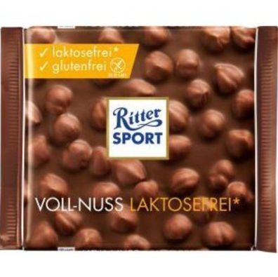 Ritter Sport Voll Nuss laktosefrei mit ganzen Haselnüssen 10x100g Tafeln