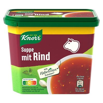 Knorr Bouillon Suppe mit Rind ergibt 16,5L 330g Dose 6er Pack (330g x 6)