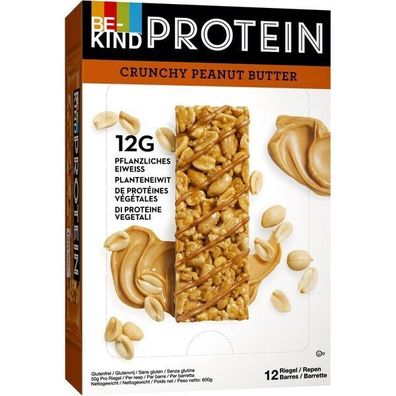 Be-Kind Protein Crunchy Peanut Butter 12 x 50g