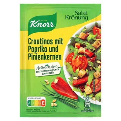 Knorr Salatkrönung Croutinos mit Paprika und Pinienkerne 25g Beutel 20er Pack