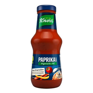 Knorr Paprika Sauce Ungarische Art 250 ml Flasche 6er Pack (250ml x 6)