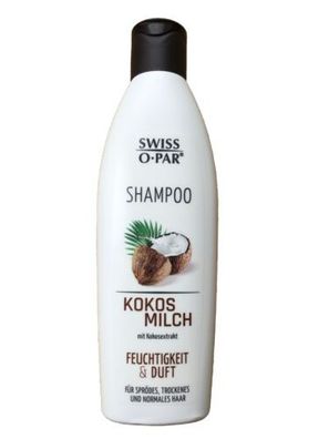 Swiss O•Par Shampoo Kokos Milch mit Kokosextrakt Feuchtigkeit&Duft 250ml Flasche