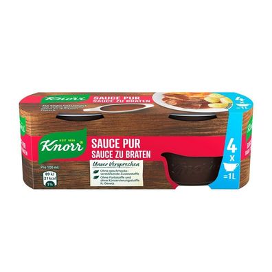 Knorr Sauce Pur Sauce zu Braten ergibt 4x250ml, 112g Packung 12er Pack (112gx12)