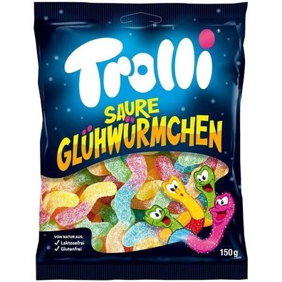 Trolli Saure Glühwürmchen 24x150 g Beutel