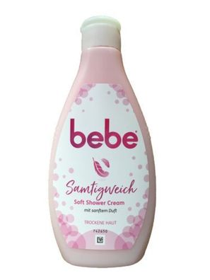 bebe Samtigweich Soft Shower Cream mit sanftem Duft Trockene Haut 250ml Flasche