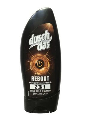 Duschdas Reboot Würziger Bergamotteduft Shampoo & Duschgel 2-in-1 250 ml Flasche
