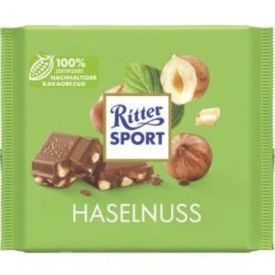Ritter Sport Haselnuss Vollmilch Schokolade mit Haselnüssen 12x 100g