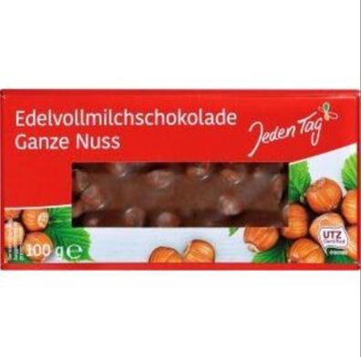 Jeden Tag Schokolade Ganze Nuss 100g Tafel 18er Pack (18x100 g)
