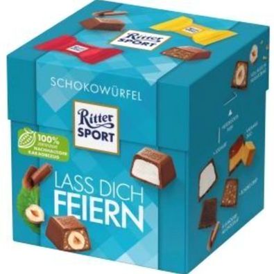 Ritter Sport Mini Würfel Schokolade Lass Dich feiern 8x176g