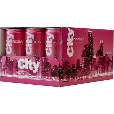 City Rosato Perlwein 10.% Vol. 200 ml Dose, 12er Pack (12x0,2 L) Einwegpfand