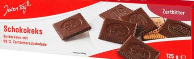 Jeden Tag Schokokeks, Butterkeks mit 63 % Zartbitterschokolade 30x125g