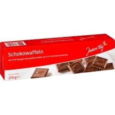 Jeden Tag Schoko Waffeln mit Vollmilchschokolade 24x175 g Kekse