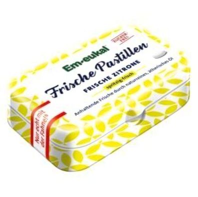 EM EUKAL Frische Pastillen Zitrone zuckerfrei 12x20 g