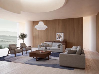 Design Sofa Set 3tlg Zweisitzer Sofa Couch Polstermöbel 2x Sessel Wohnzimmer