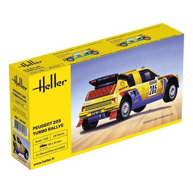 Heller Peugeot 205 Turbo Rally in 1:43 1000801890 Bausatz 80189 Bausatz