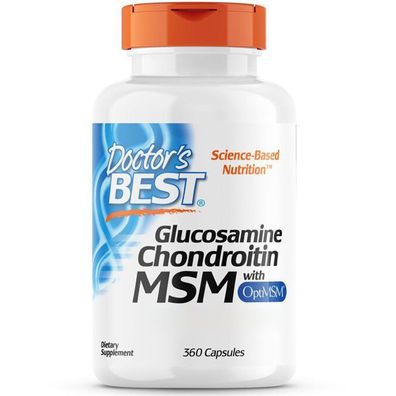 Doctor's Best, Glucosamine/ Chondroitin/ MSM, 360 Kapseln | MHD 08/24
