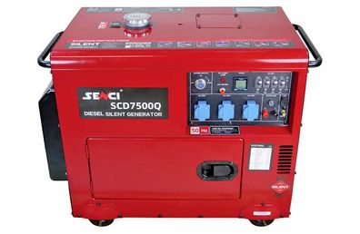 Dieselgenerator 1-phasig 4,8 kW Stromerzeuger Notstrom SENCI SCD7500Q Generator