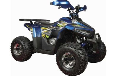 Quad Kinder ATV Mudhawk 110ccm blau Elektrostart Benzin max. 45 km/ h LED Not-Aus