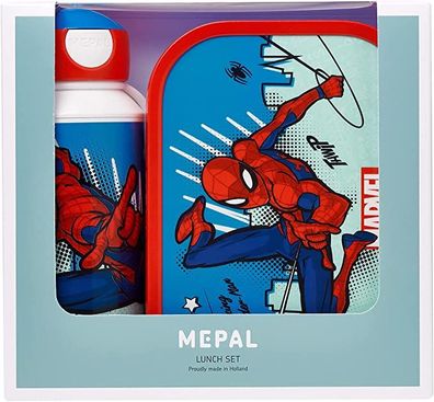 Mepal Pausenset Campus-Spiderman Trinkflasche und Brotdose mit Bento-Einsatz