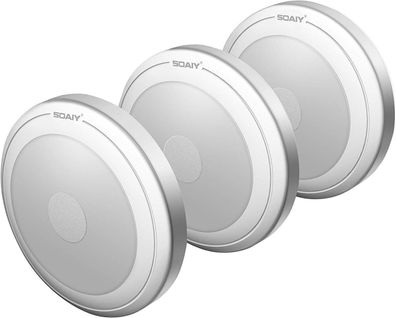 SOAIY 3er-Set LED Nachtlicht mit Touchsensor Dimmbar Batteriebetrieben Touch