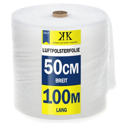 1x Luftpolsterfolie 0,5m x 100m FREI HAUS 50m² Noppen-Folie Kostenloser Versand