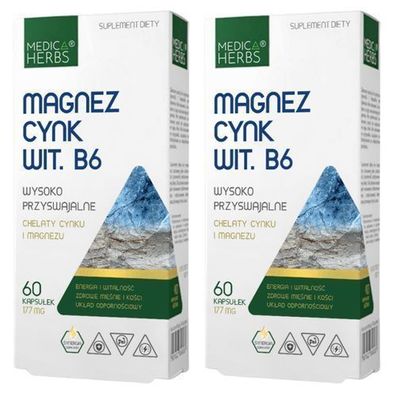 Magnesium + Zink + Vitamin B6 Immunsystem Ohne Zusätze 177mg 120 Kapseln
