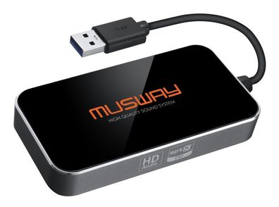 MUSWAY Bluetooth-Dongle Audiostreaming App Steuerung USB Dongle BTS-HD