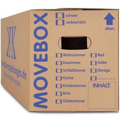 25 Umzugskartons 2-WELLIG 40 KG Movebox