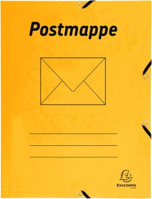 10 x FALKEN Postmappe Sammelmappe DIN A4 mit Gummizügen Gelb