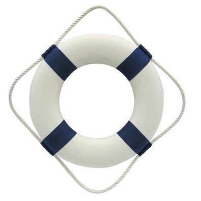 Rettungsring, Seenot Ring, maritime Wand Dekoration Blau/ Weiß Ø 30 cm