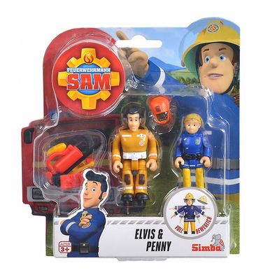 Elvis & Penny | Feuerwehrmann Sam | Spiel Figuren Set | Simba Toys