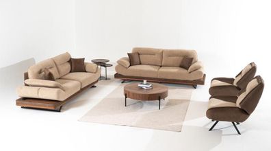 Designer Wohnzimmer Set aus 2x 3-Sitzer Sofas und 2x Sessel neu 4tlg.