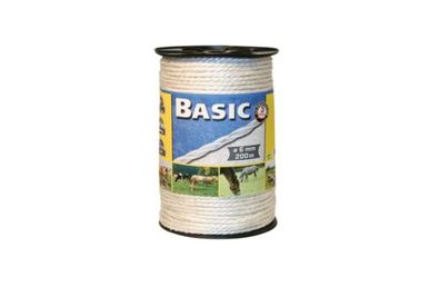 Kerbl Weidezaunseil Basic 200 Meter ß 6 mm in weiß